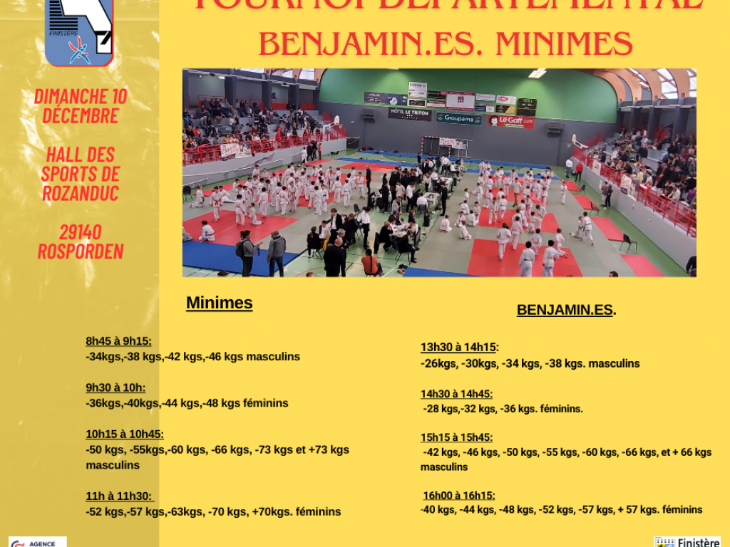 Image de l'actu 'Horaires des tournois 1 benjamin.es. et minimes'